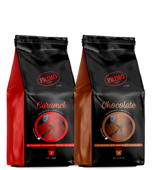 Image of PRIMO CAPSULES SWEET COMBO PACK (CHOC AND CARAMEL)