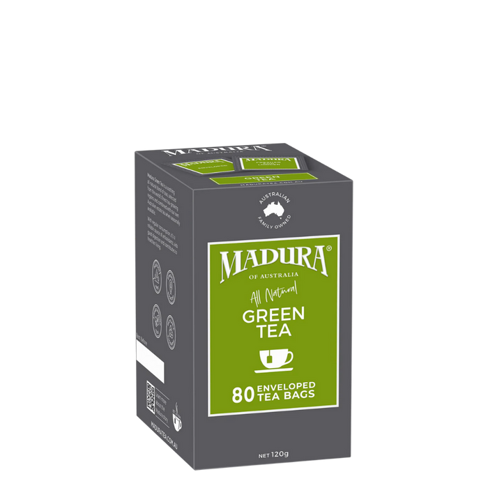 Madura Enveloped Green Tea Bags 80 Pack