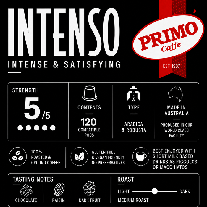 Primo Intenso Purple Coffee Pods 120/Box