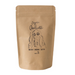 Kraft paper packaging with organic chai latte branding on a white background