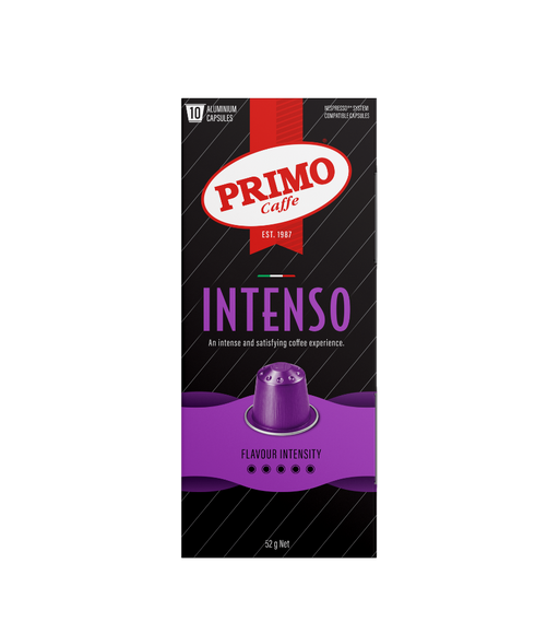 Primo Intenso Nespresso compatible coffee pods, 10 pack – bold Italian blend