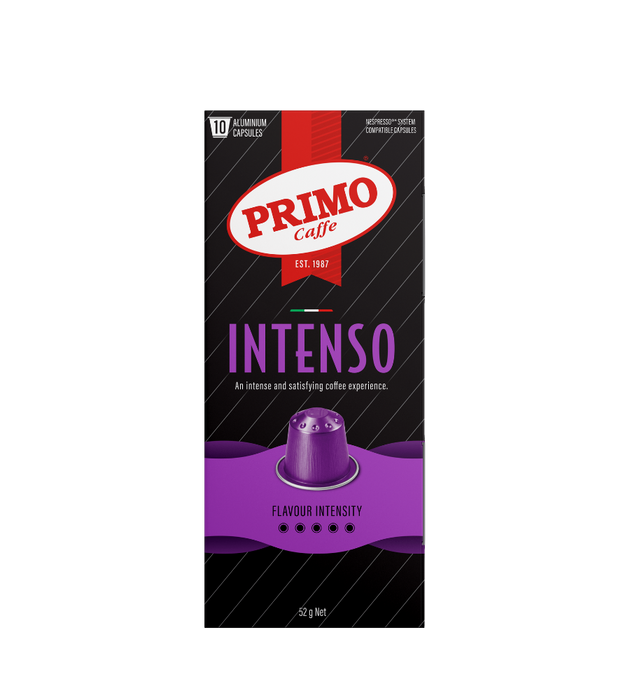 Primo Intenso Nespresso compatible coffee pods, 10 pack – bold Italian blend