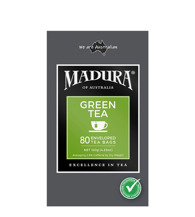 Madura Enveloped Green Tea Bags 80 Pack